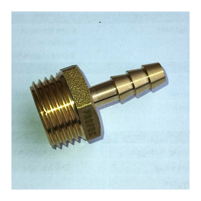Slangestuds 8mm udvendigt 1/2" gevind messing