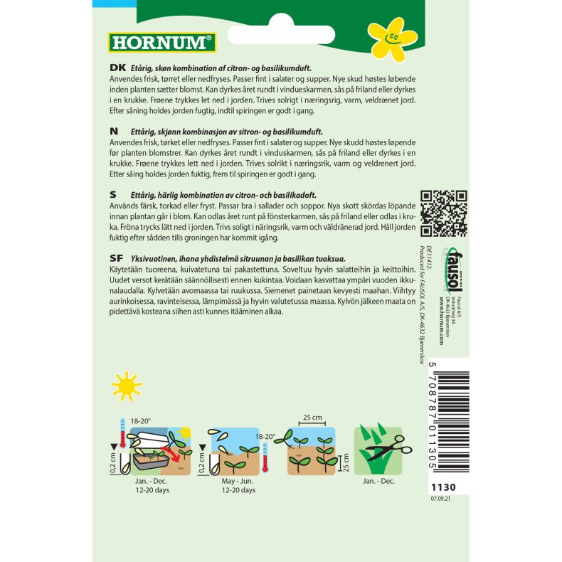 Basilikum, Citron, Lemon