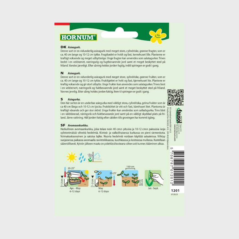 Agurk, Asie, Frilands - Faktum 