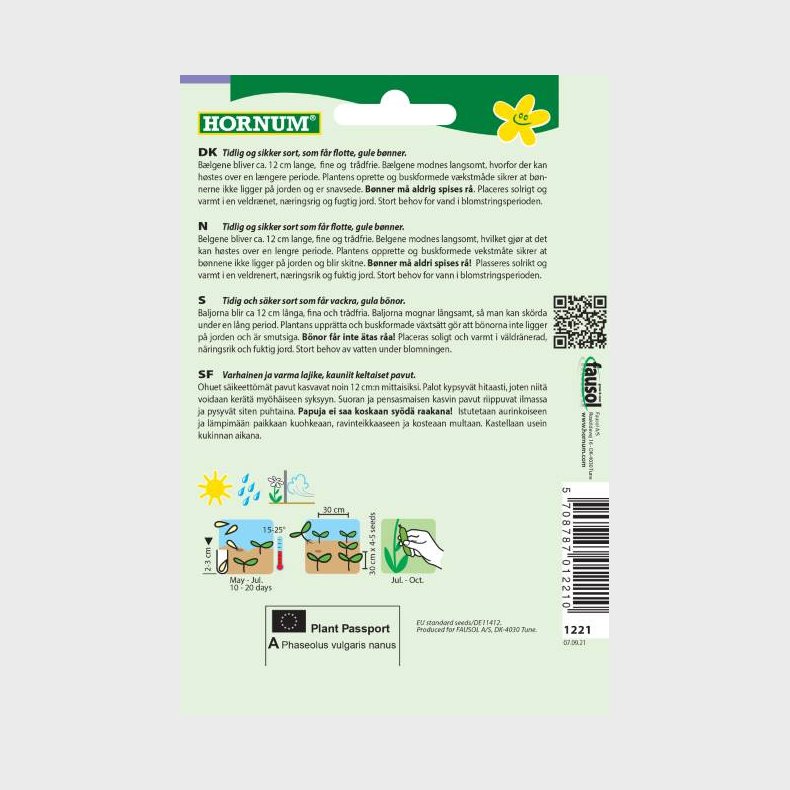Bnne Gul. Phaseolus vulgaris nanus
