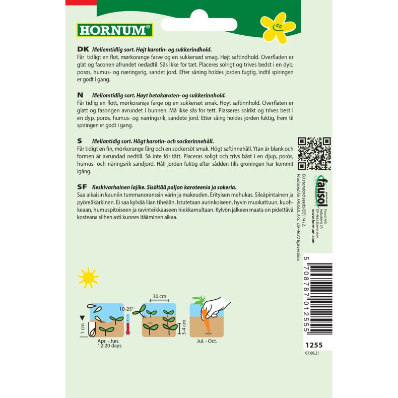 Gulerod, Sommer, Rotin. 