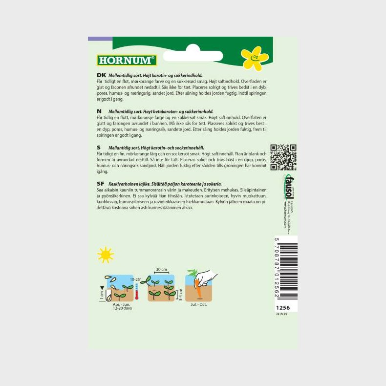 Gulerod, Sommer, Rotin. Maxipakke. 