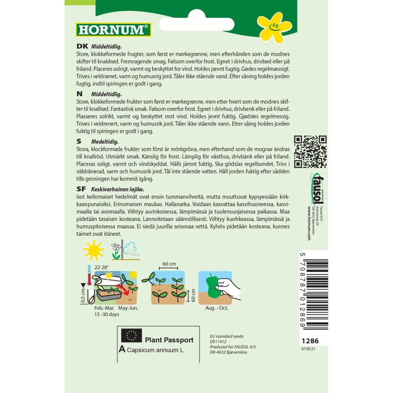 Peberfrugt, California Wonder