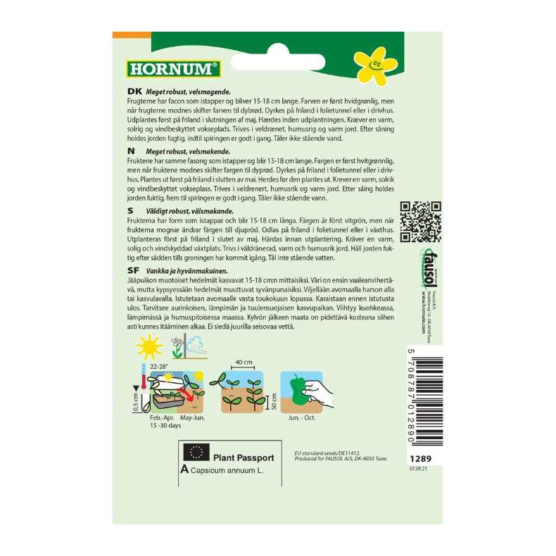 Peberfrugt, Kostas F1