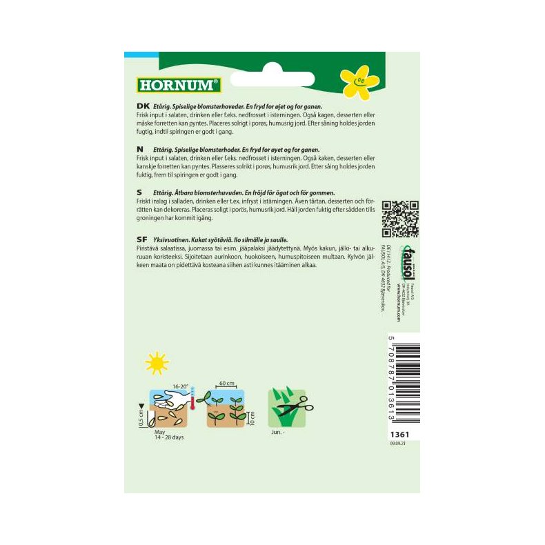 Salat, Blomster-, blanding