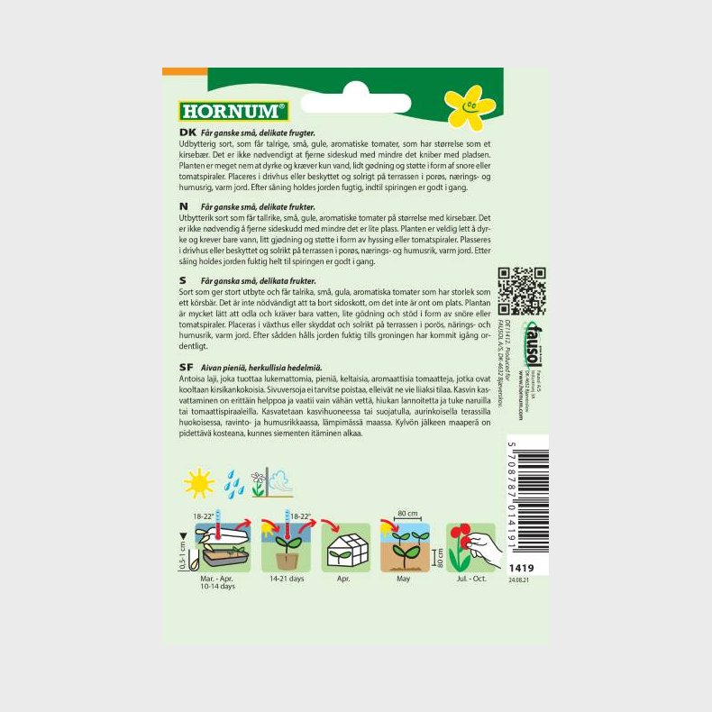 Tomat, Ribs-, Vild tomat Golden Currant