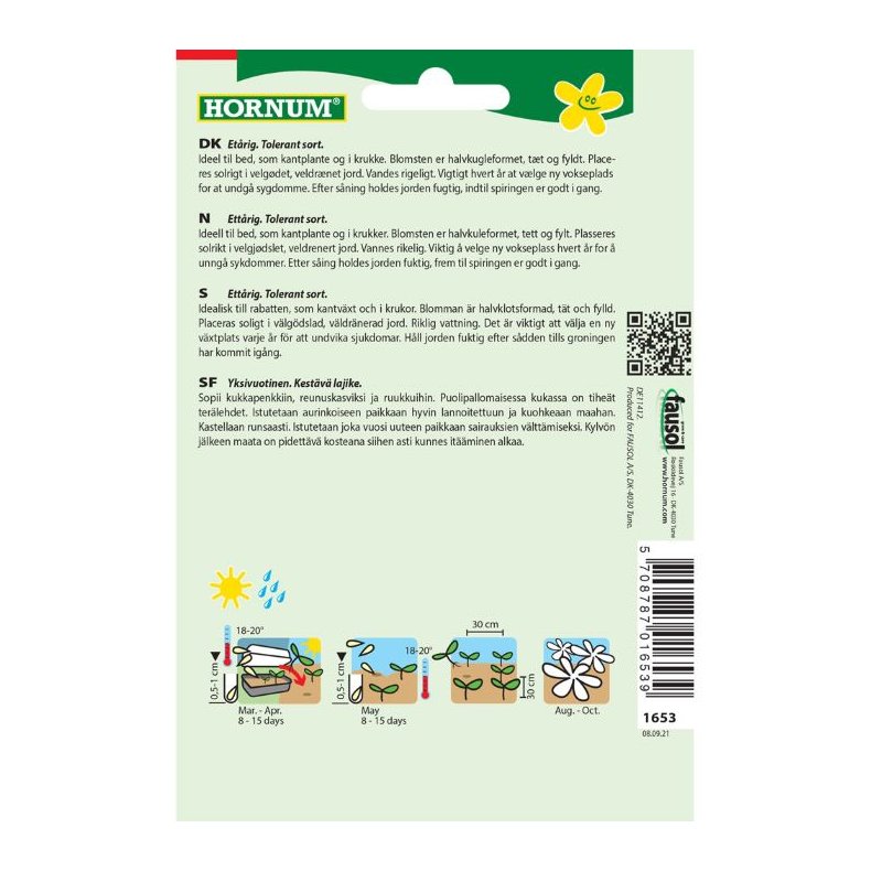 Asters, blomsterfr, blanding, Pompon