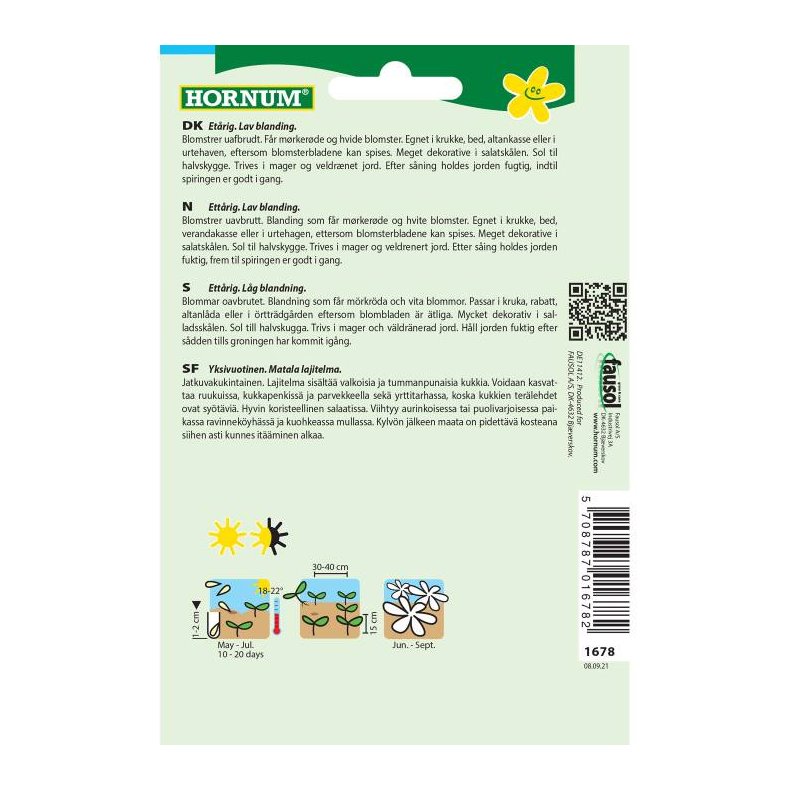 Blomsterkarse, blomsterfr, blanding, Night and Day