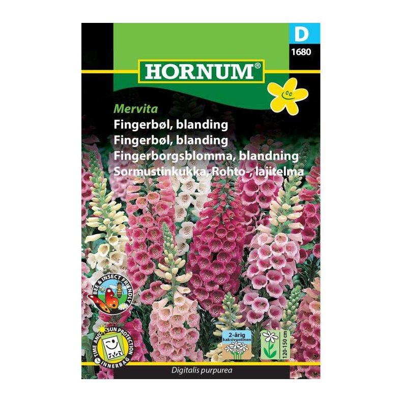 Fingerbl, blomsterfr, blanding, Mervita