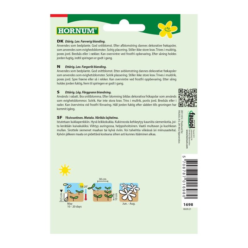 Jomfruen i det Grnne, blomsterfr, blanding, Gaudi 