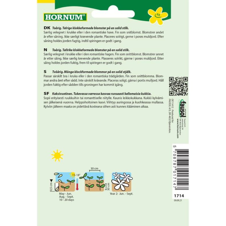 Marieklokke, blomsterfr, blanding, Bell