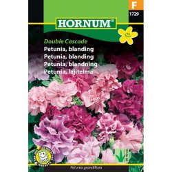 Petunia, blomsterfr, blanding, Double Cascade