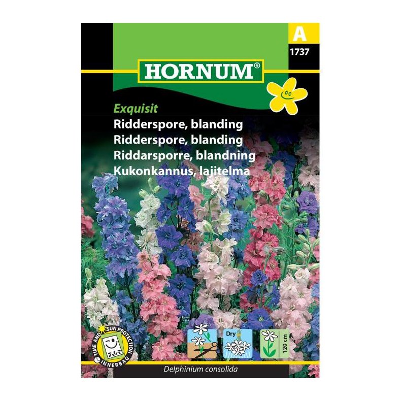 Ridderspore blomsterfr, blanding, Exquisit