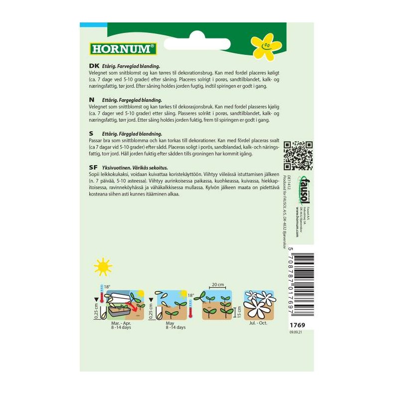 Evighedsblomst, Kmpe, blomsterfr, blanding