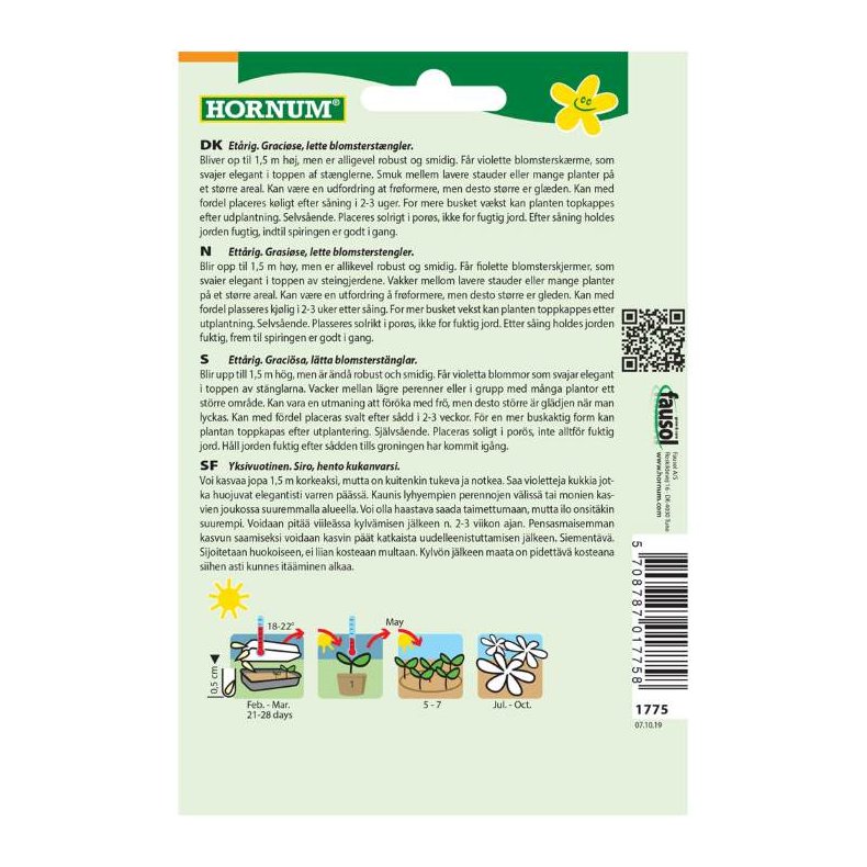 Jernurt, blomsterfr, Kmpe. 