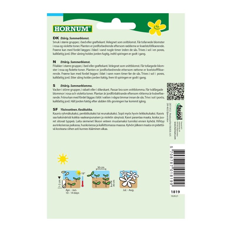 Lupin, blomsterfr, blanding, rosa og violette