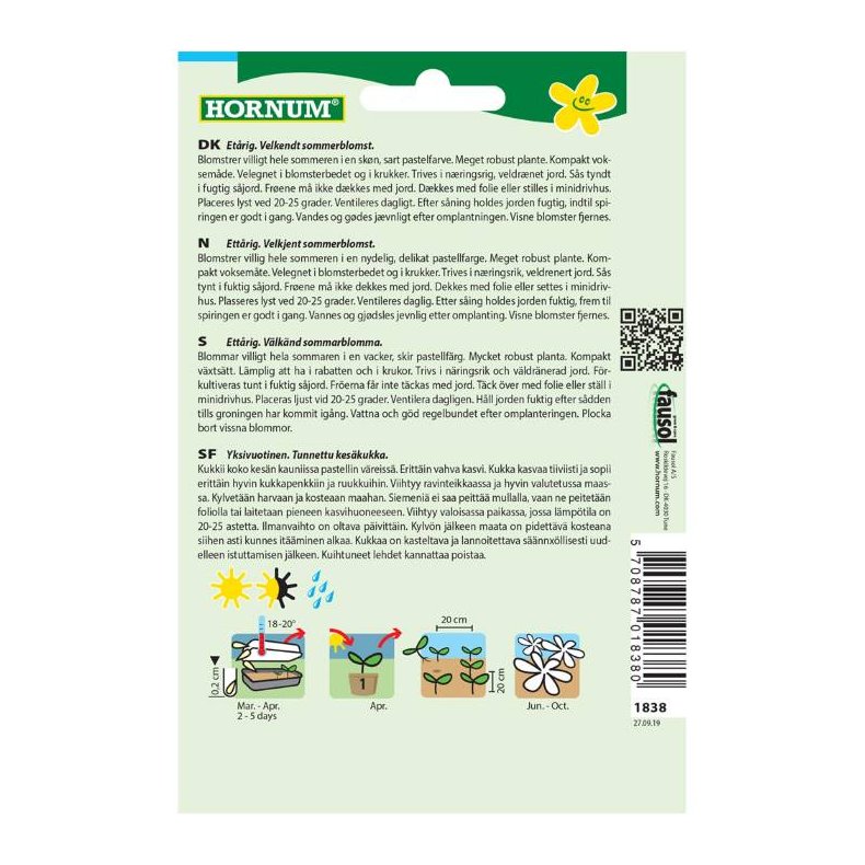 Prydtobak, blomsterfr, Avalaon Appleblossom F1