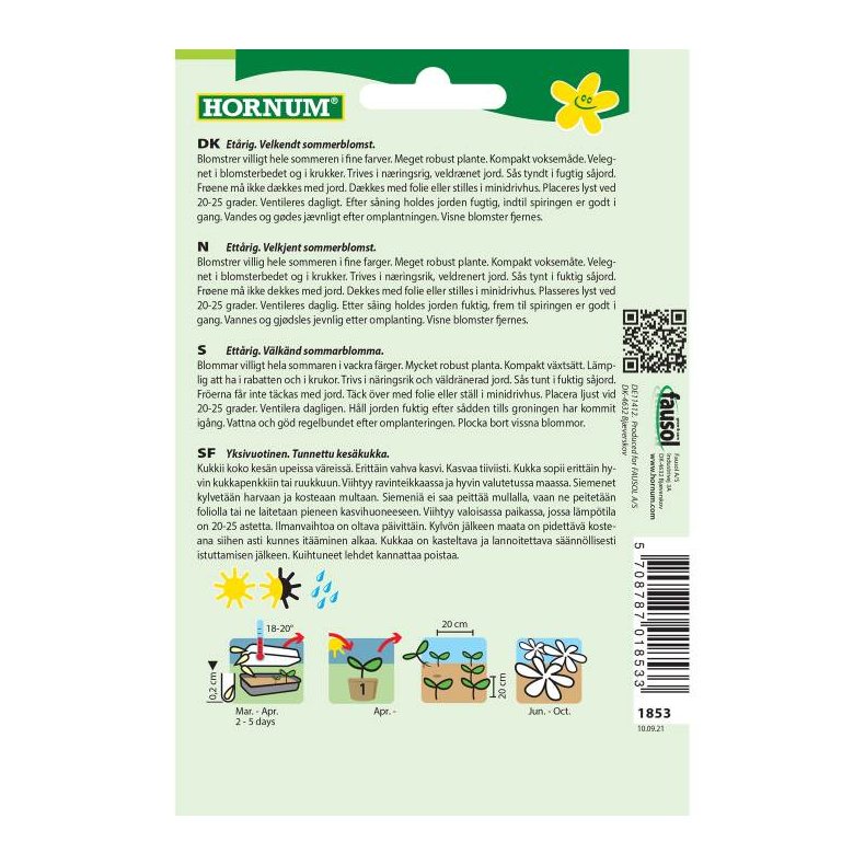 Prydtobak, blomsterfr, Roulette