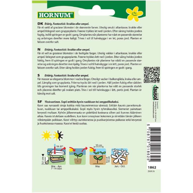 Lobelia, Hnge, blomsterfr, Cascade Mix