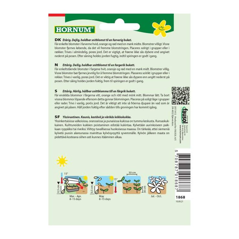 Okseje, blomsterfr, blanding