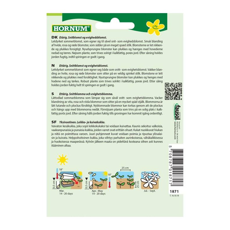 Nikkeknop, blomsterfr, blanding