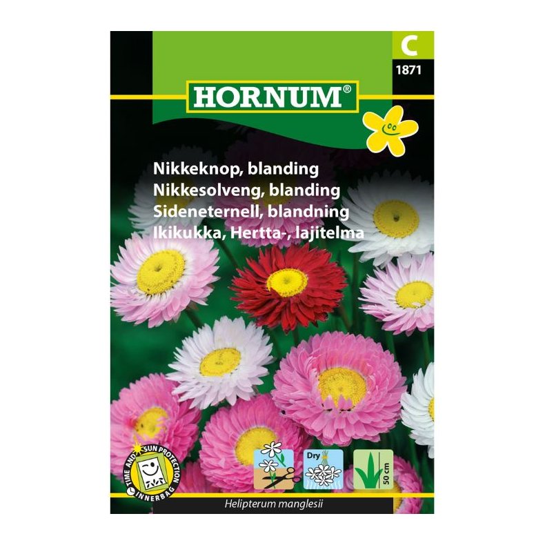 Nikkeknop, blomsterfr, blanding