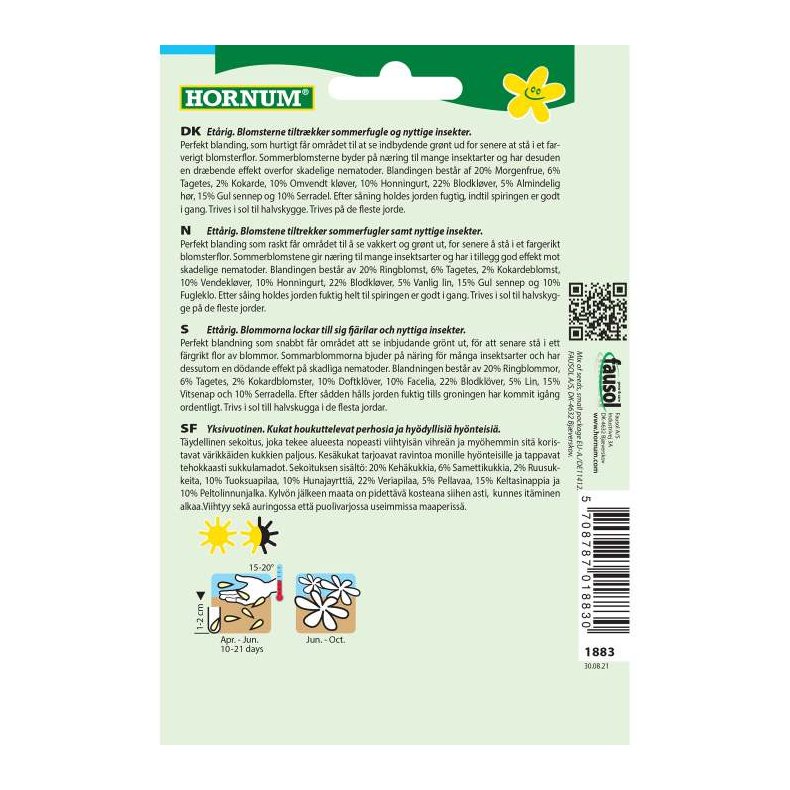 Blomsterfr, Blanding, Blomsterparadis, etrig. 