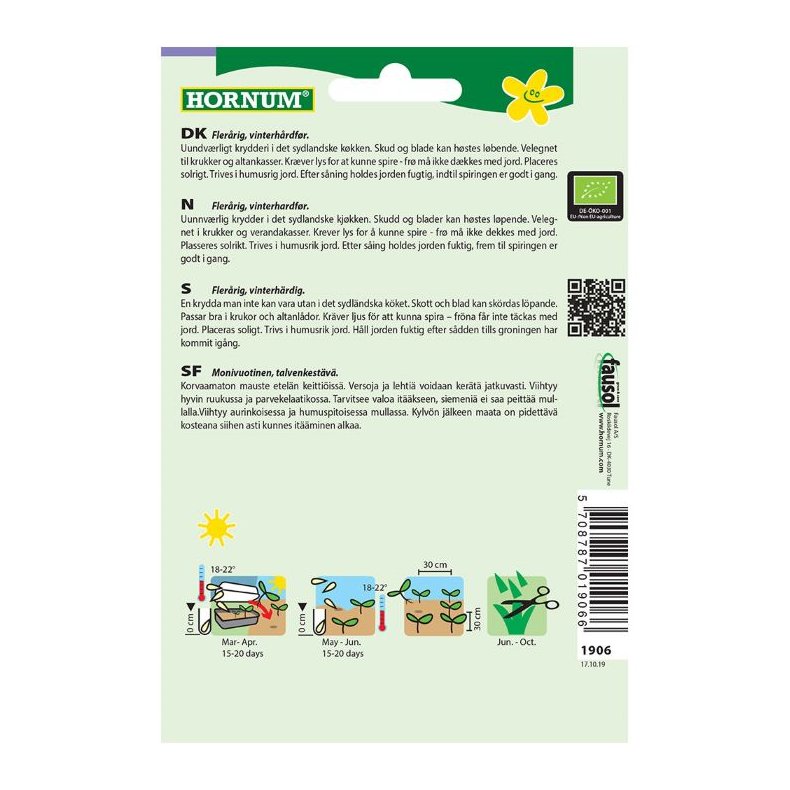 kologisk Oregano, krydderurtefr