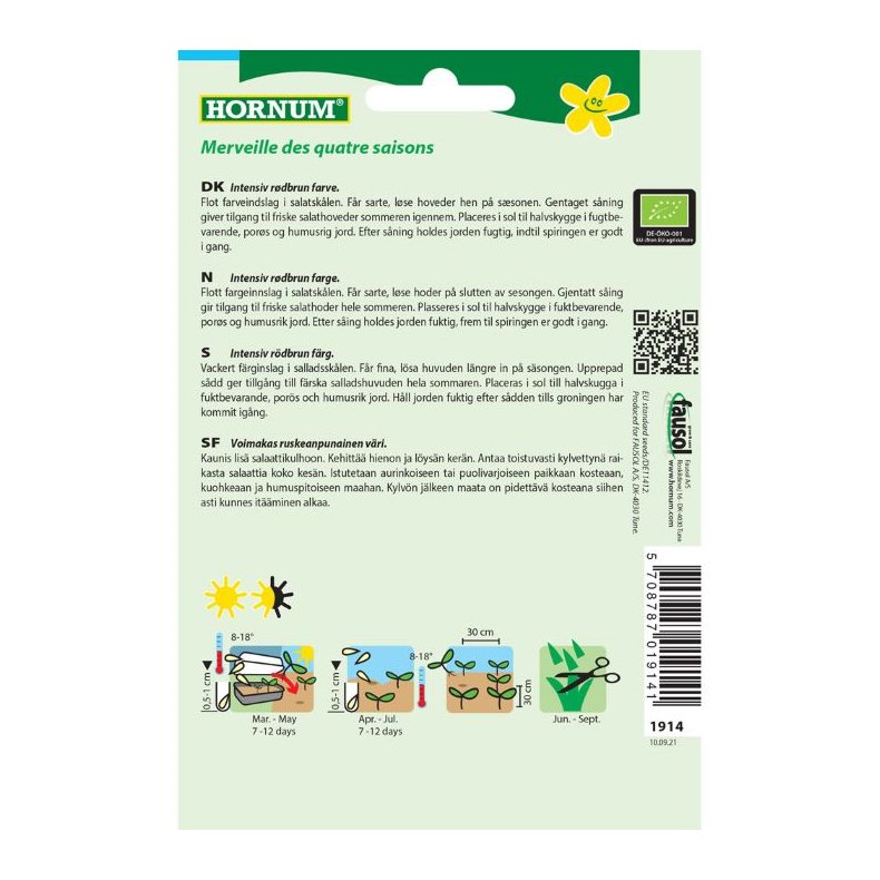 kologisk Salat, Hoved. Grnsagsfr