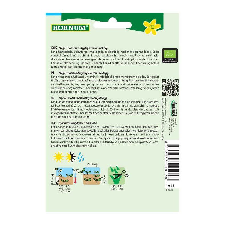 kologisk Spinat, Winterreuzen, grnsagsfr