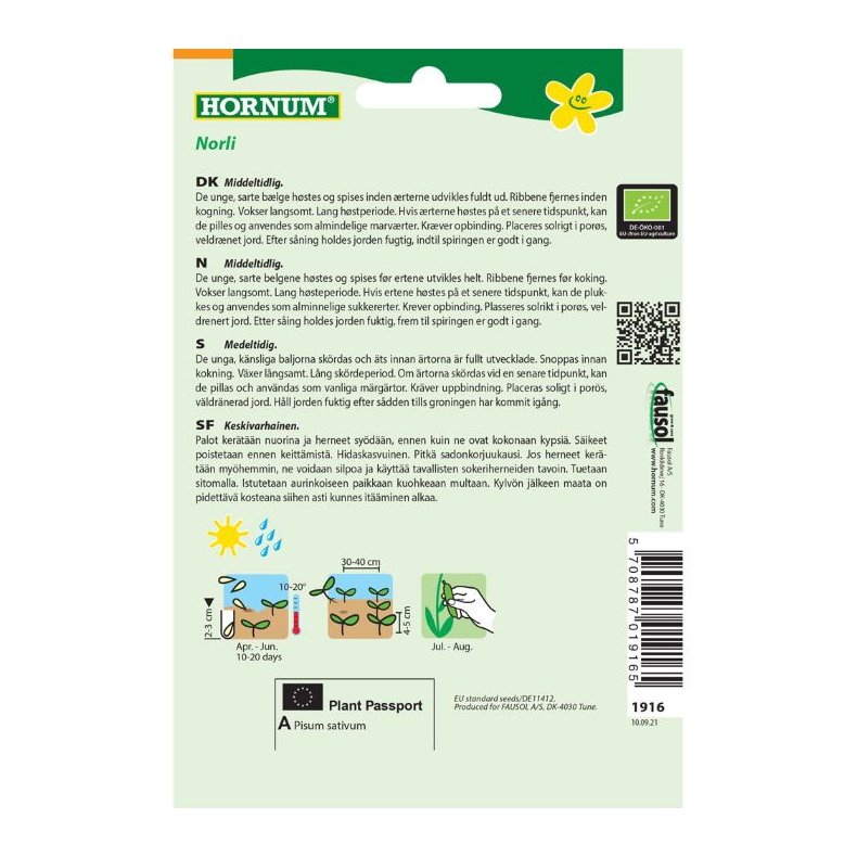 kologisk rt, Sukker-, lav, Norli, grnsagsfr