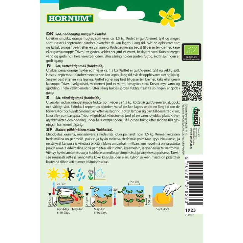 kologisk grskar, kmpe, grntsagsfr, Cucurbita maxima