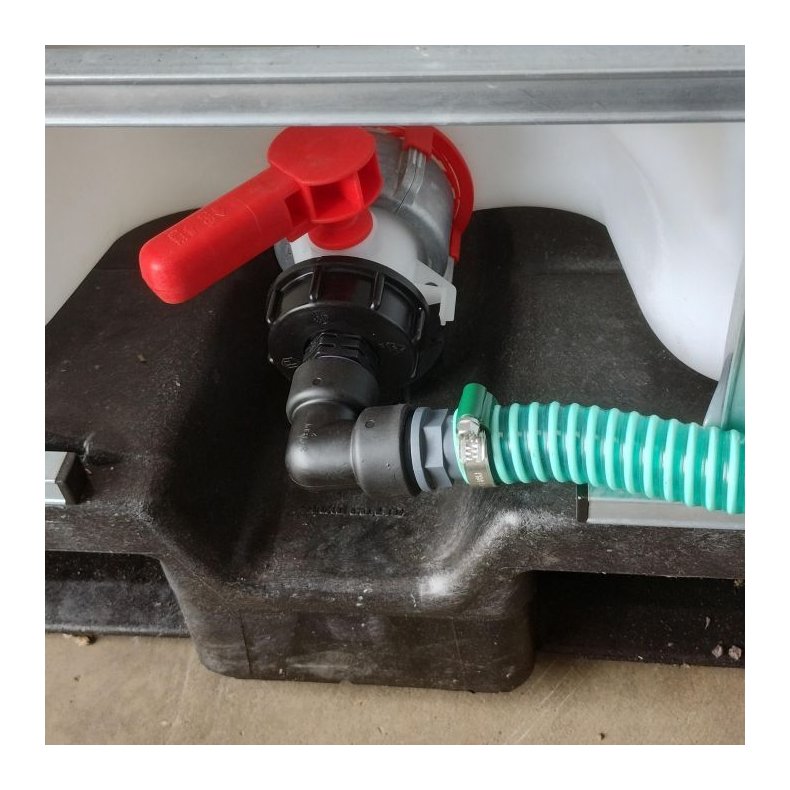 25mm slangest til 2 palletanke 3/4" gevind. Inkl. hane