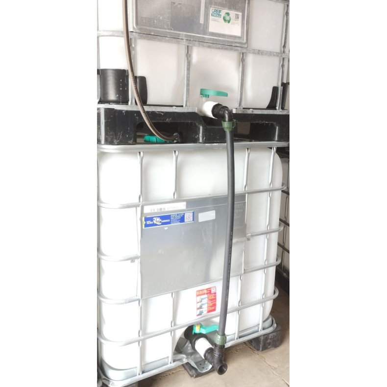 Sammenkobling 2 stablede palletanke med 32mm PEL rr