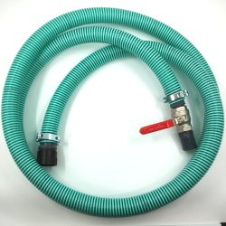 Kraftig 4 meter aftapningsst til palletank med 2" studs. 