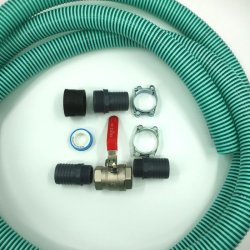 Kraftig 4 meter aftapningsst til palletank med 2" studs. 