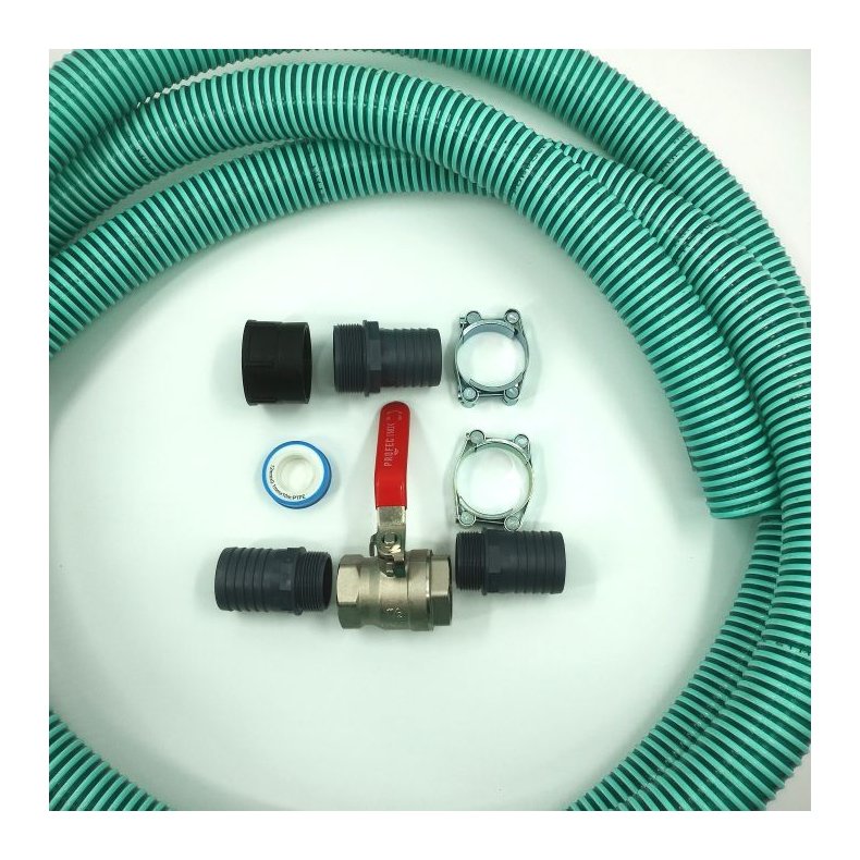 Kraftig 4 meter aftapningsst til palletank med 2" studs. 