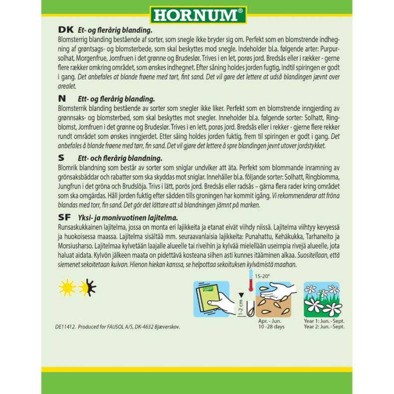 Snail-free Flower mix, Hornum