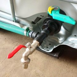 25mm slangest til 3 palletanke. 3/4" gevind. Inkl. hane