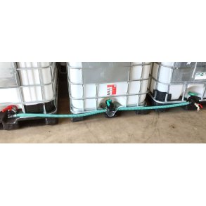 25mm slangest til 3 palletanke. 3/4