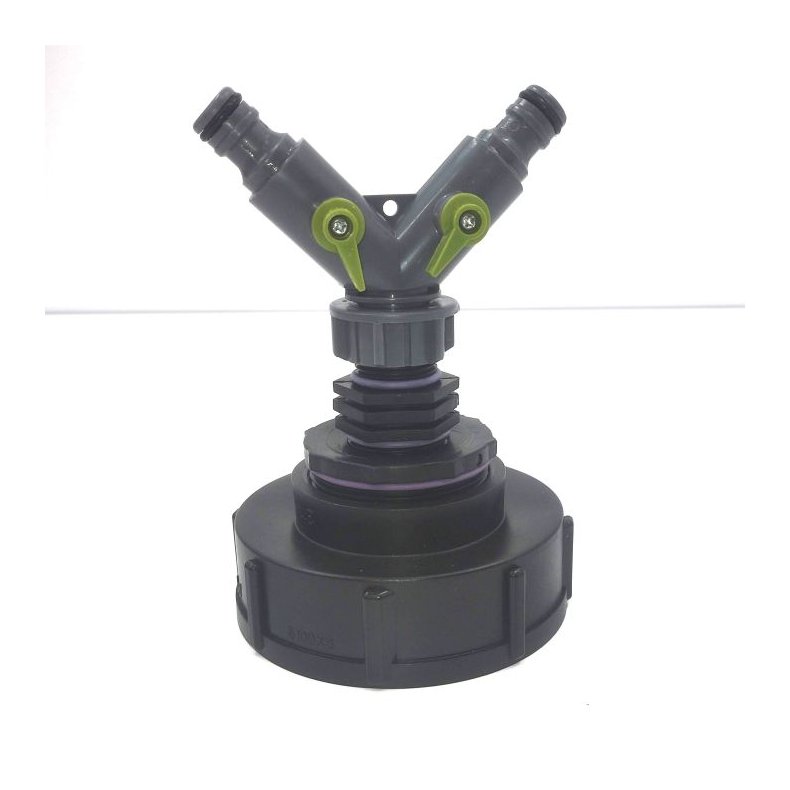 IBC adapter 3" S100X8 med 2 vejshane