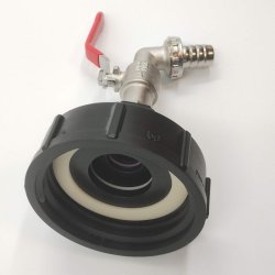 IBC adapter 3" S100X8 med aftapningshane