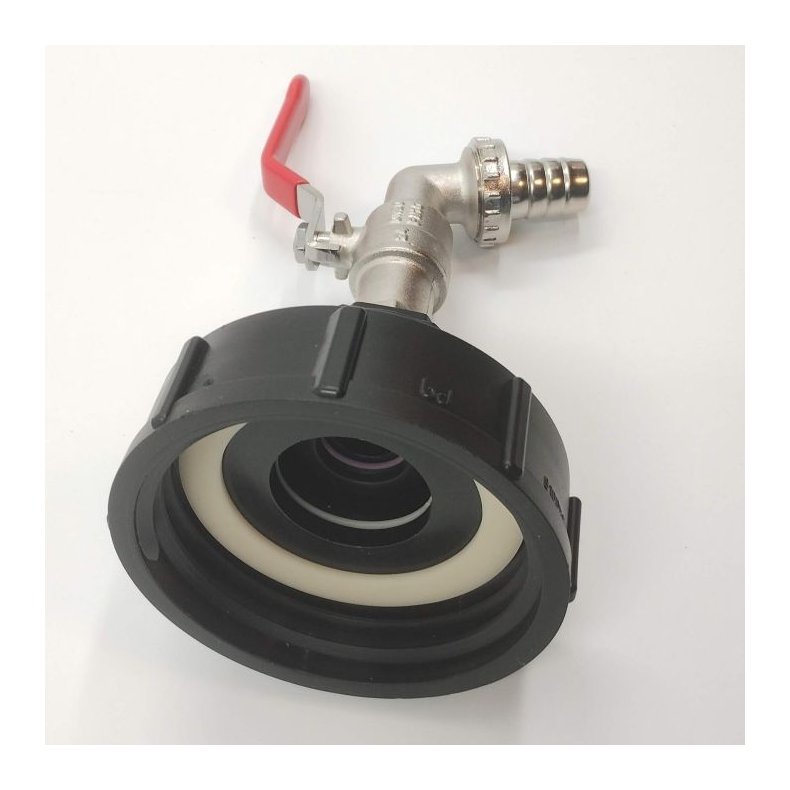 IBC adapter 3" S100X8 med aftapningshane