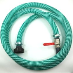 Kraftig 4 meter aftapningsst til palletank med 3" studs. 