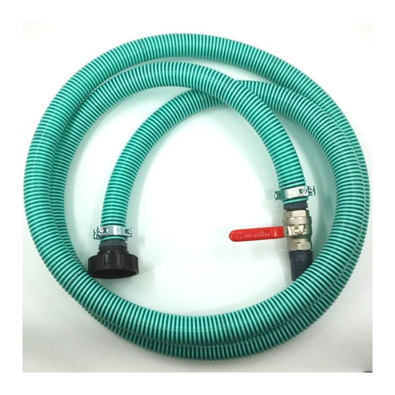 Kraftig 4 meter aftapningsst til palletank med 3" studs. 