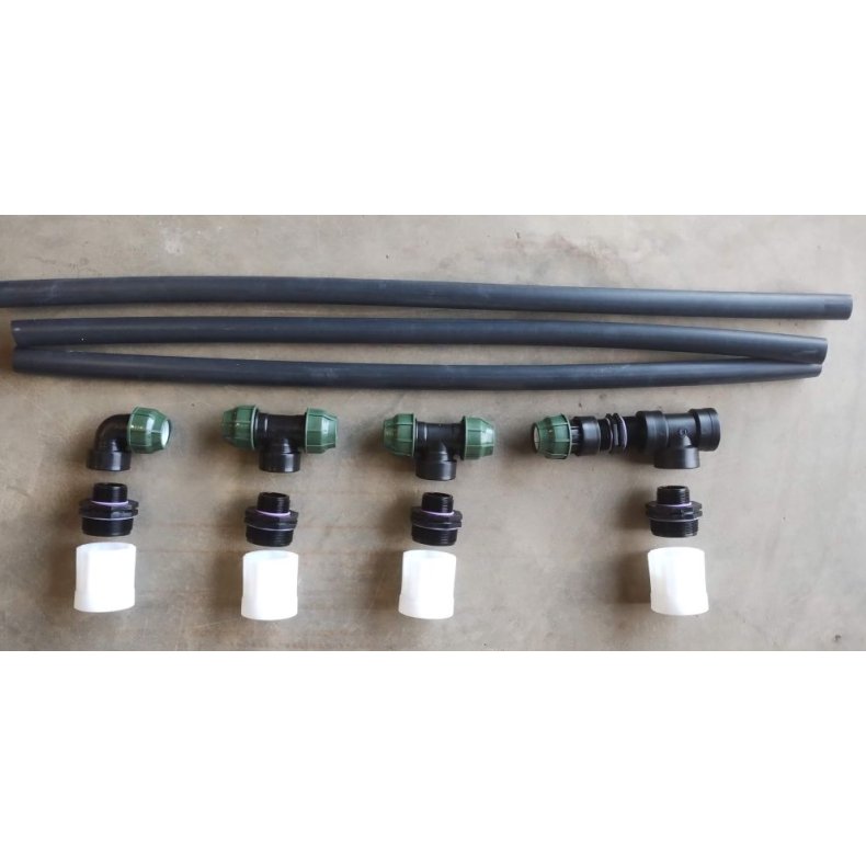 Sammenkobling 4 palletanke med 32mm PEL rr