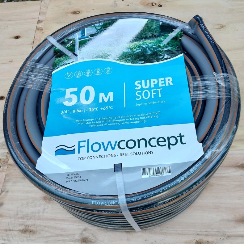 Flowconcept Vandslange Super Soft 50 meter 3/4" 