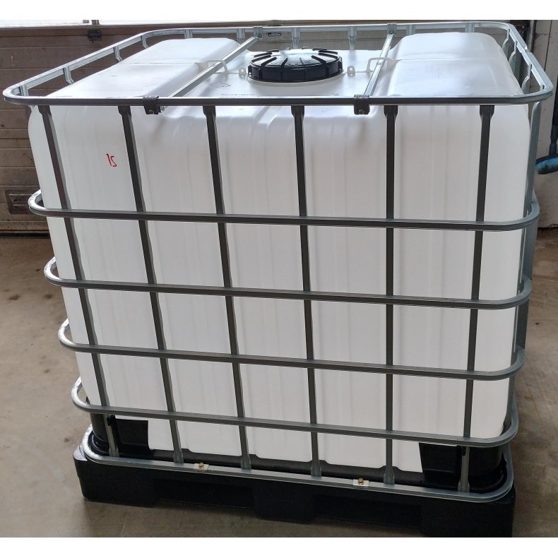 1000 liters palletank. UN-Godkendt brugt og rengjort 