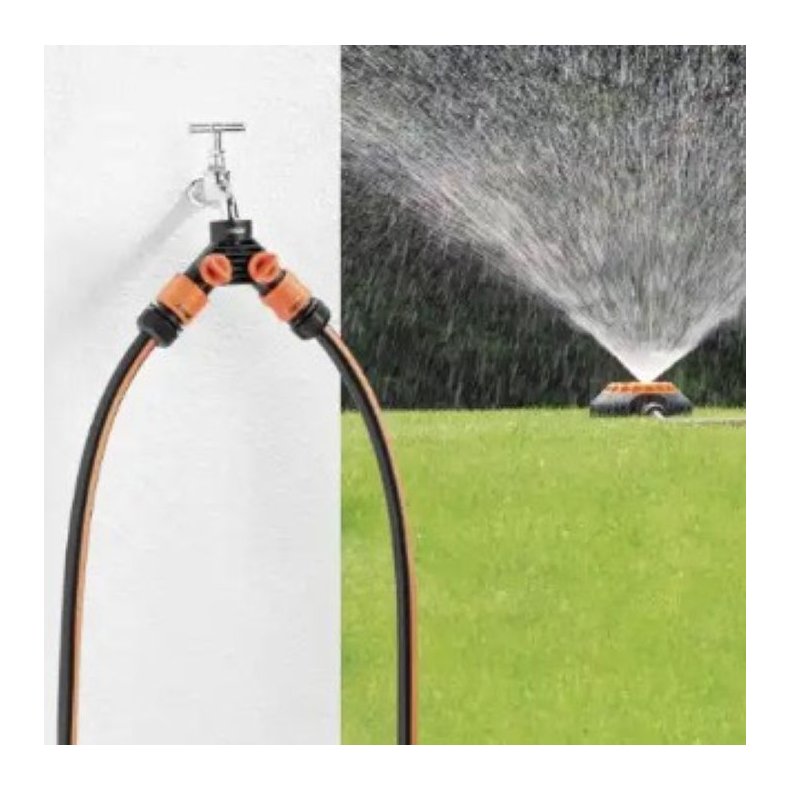 Claber 2-vejs Y-stykke med haner