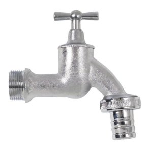 Aftapningshane i chrom til regnvandstnde 